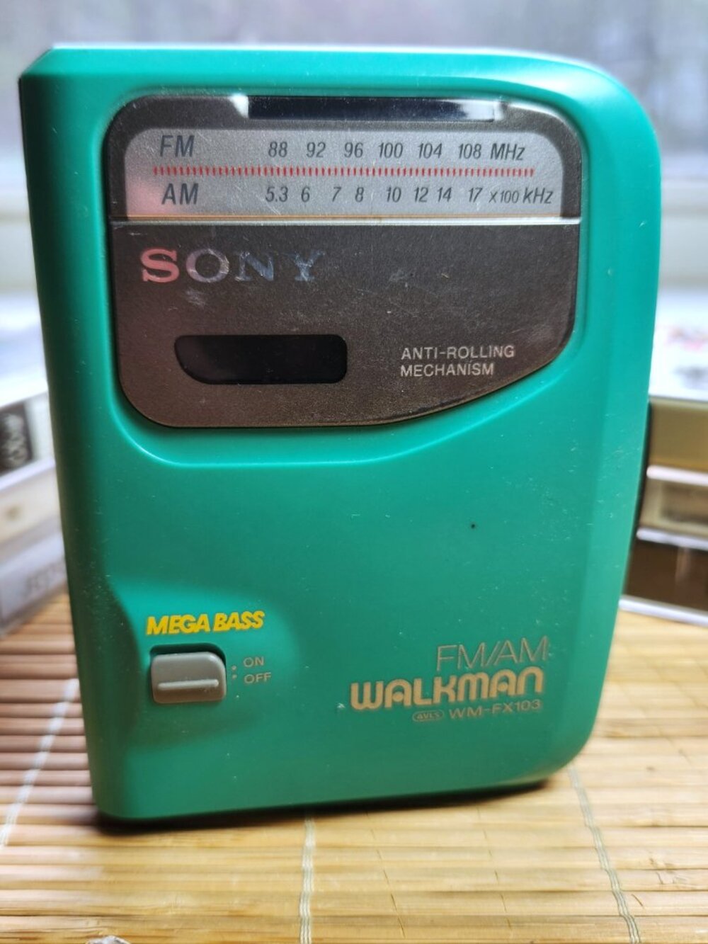 Vintage Sony Walkman WM-AF23 Teal Cassette Player For Parts Repair Photo Prop